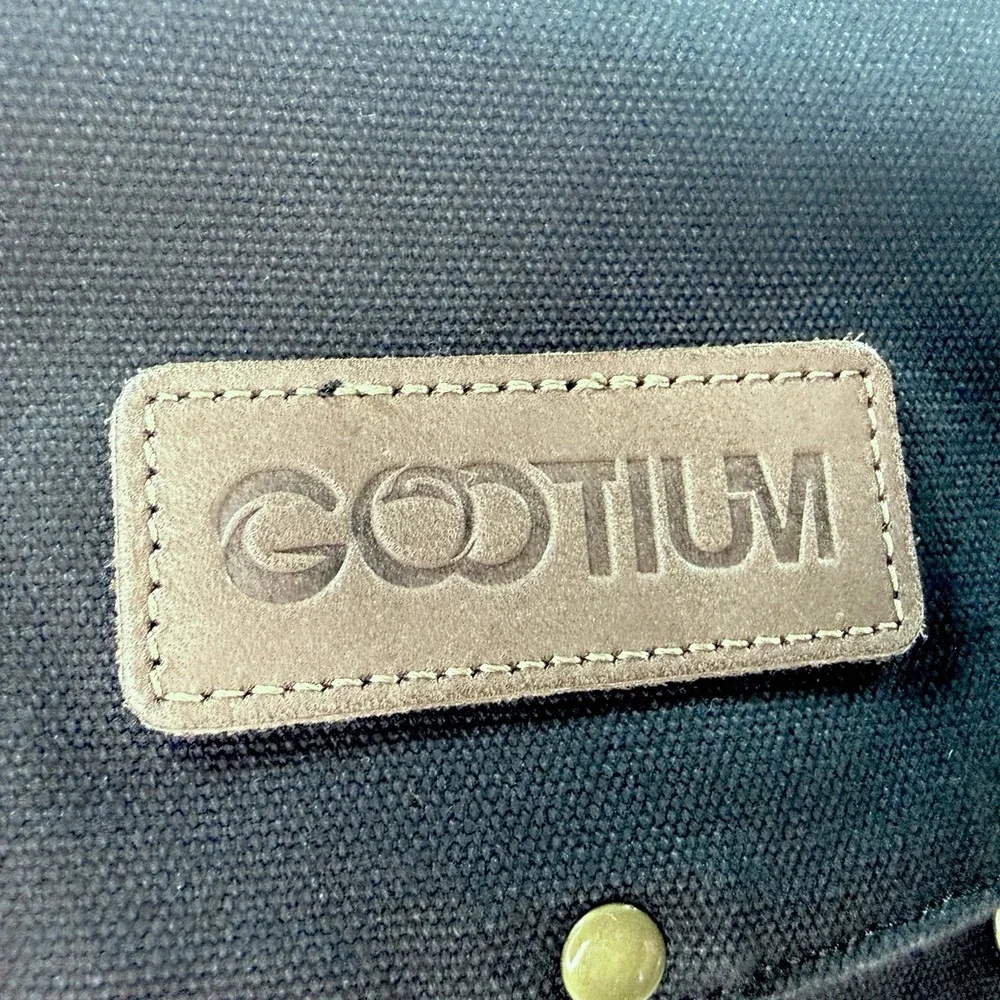 Gootium Canvas Messenger Bag Crossbody Black Multi Pocket‎ EDC Travel